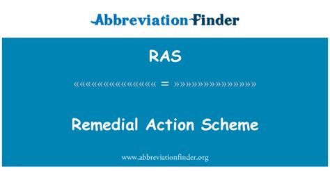 Definição De Ras Esquema De Acções Correctivas Remedial Action Scheme