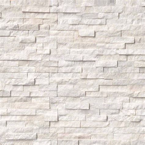 Ms International Rockmount Stacked Stone Arctic White Tiles
