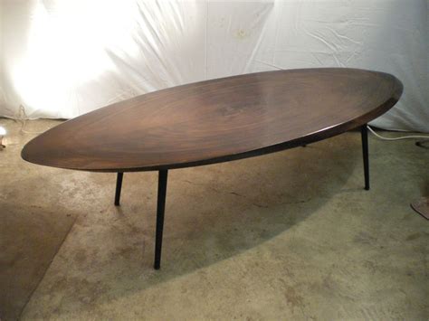 Vintage Oval Coffee Table In Solid Wood Design Market