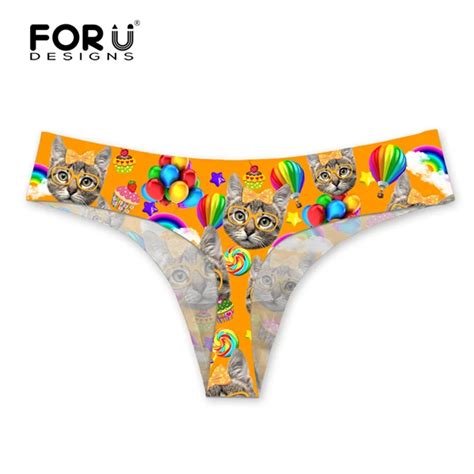 Forudesigns Soft Womens G String 3d Cute Animal Balloon Sunglasses Cat