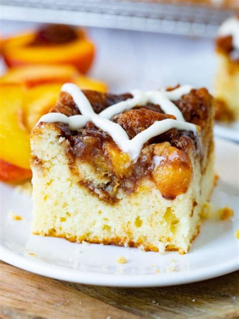 Peach Coffee Cake With Streusel Topping Oh Sweet Basil