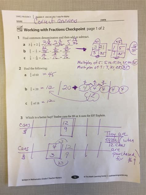 unit  adding  subtracting fractions hallway  west math