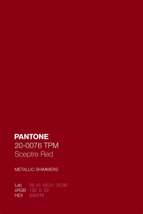 Pantones 20 007 6pm Scepta Red Metallic Shimmers