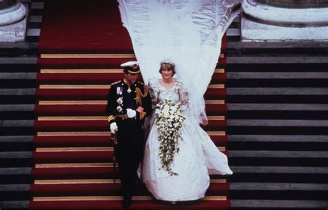 Princess Diana Walks Down Aisle In Bridal Gown By David And Elizabeth