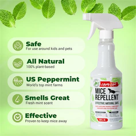 Mighty Mint Peppermint Oil Mice Spray Rodent Repellent In The Animal