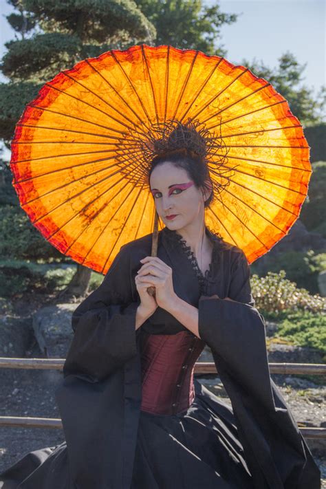 Stock Dark Geisha Gothic Style Umbrella 2 By S T A R Gazer On