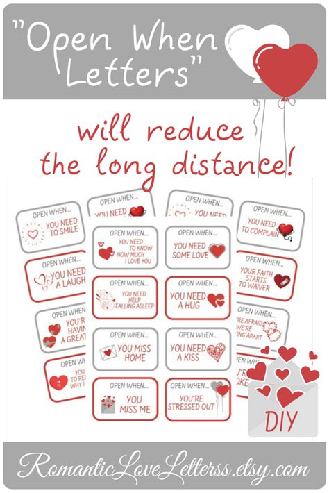 Open When Letters Printable Labels Long Distance Relationship Etsy