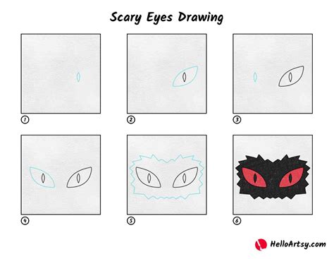 Scary Eyes Drawing Helloartsy
