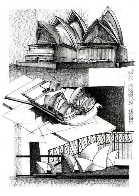Sydney Opera House Architecture Design Sketch Architecture Sketch