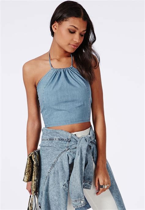 Denim Halter Top