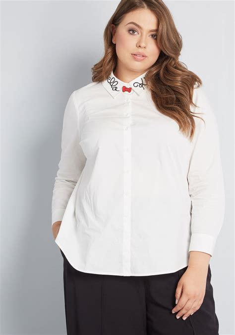 Modcloth For Hello Kitty Her Signature Button Up Top