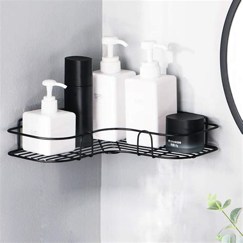 Laigoo Adhesive Shower Caddy Metal Bathroom Corner Shelf