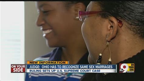 Judge Ohio Has To Recognize Same Sex Marriages Youtube