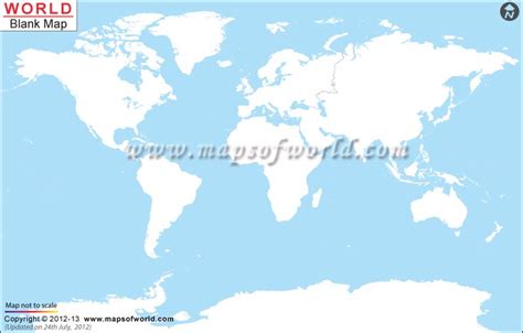 Water World Map White Illustration With Largest Cities Stock Vector By