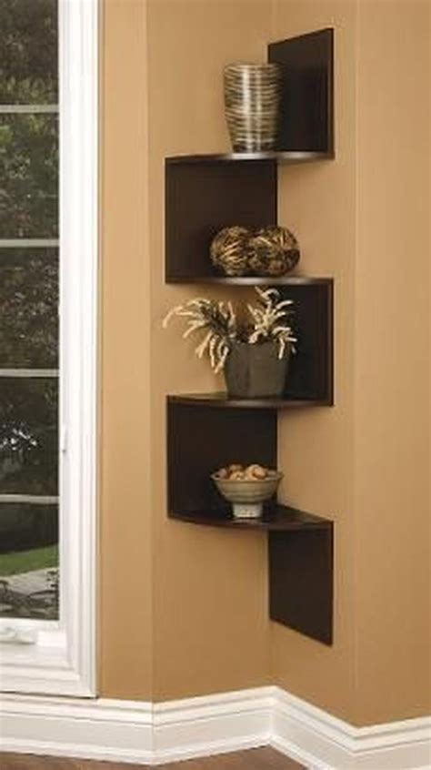 50 Attractive Corner Wall Shelves Design Ideas For Living Room Corner