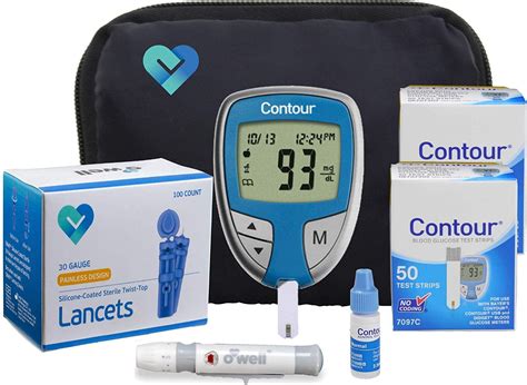 Contour Diabetes Blood Glucose Testing Kit Contour Meter Contour