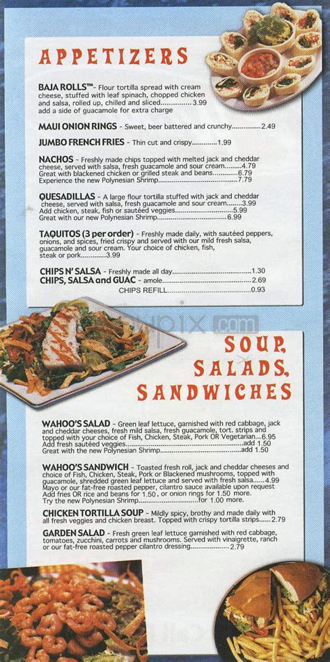 Best western hotels in pasadena. Menu of Wahoo's Fish Tacos in Pasadena, CA 91101