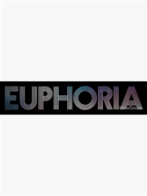 Euphoria Series Logo Sticker By Smilesmoke Redbubble
