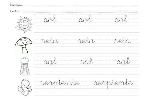 Fichas Abecedario Letra Cursiva Preschool Sight Words Cursive Handwriting Worksheets