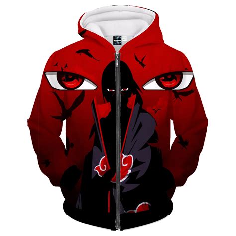 Dykhmily Naruto 3d Print Mens Hoodiesandsweatshirt Zipper Fashion Sasuke