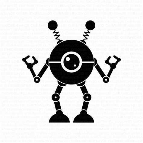 Robot Svg Android Cutting File Vintage Cyborg Cut File Etsy