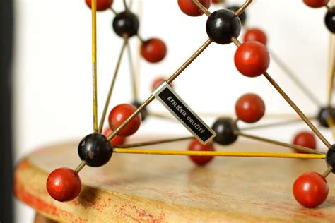 Vintage Atom Model For Co2 Molecular Chemistry By Crolandco