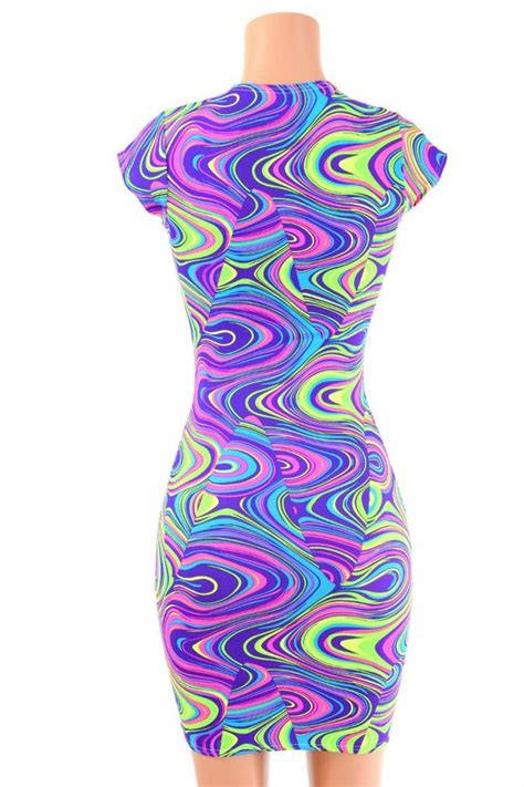 Neon Glow Worm Bodycon Dress Coquetry Clothing