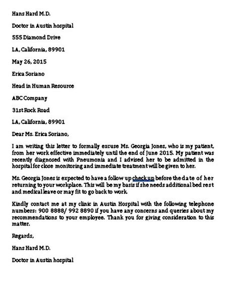 7 Sample Leave Of Absence Letter With The Proper Format Pdf Word Mous