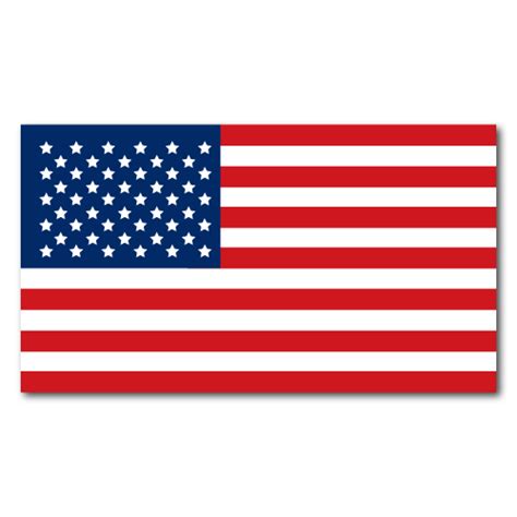 4 X 225 American Flag Rectangles Stickers