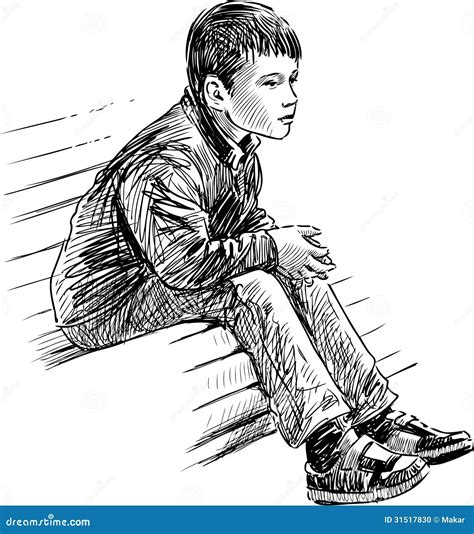 Anime Boy Sitting Alone Sad Lonely Boy Drawing Sad Anime Boy Drawing
