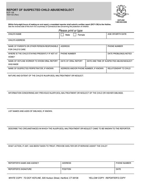 Ct Dcf Form 136 2002 Fill Out And Sign Online Dochub