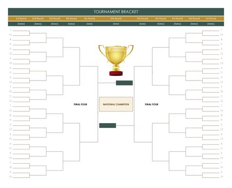 Free Printable Tournament Bracket Template Printable Templates