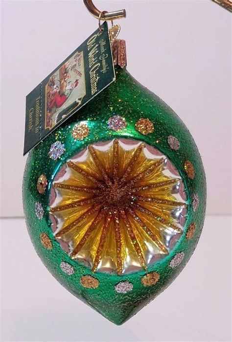 Vintage Old World Christmas Tree Ornament Blown Glass Merck Teardrop