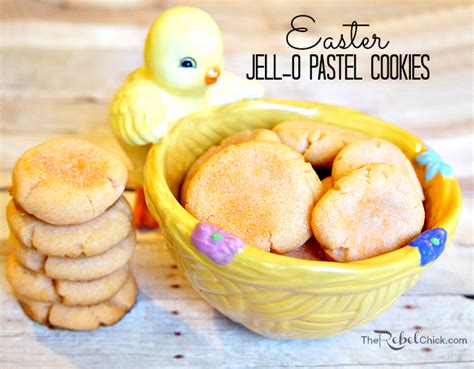 Orange Easter Jello Pastel Cookies Recipe The Rebel Chick