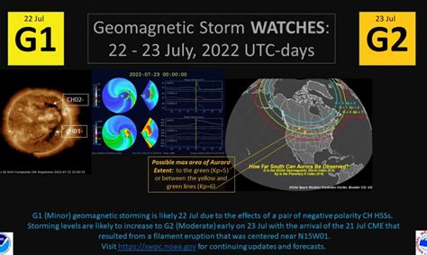G1 Minor And G2 Moderate Geomagnetic Storm Watches Noaa Nws