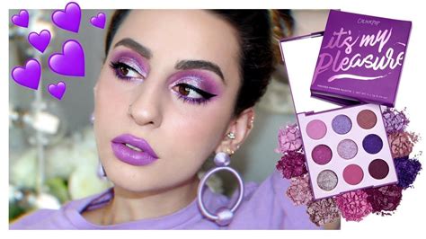 purple makeup look feat colourpop it s my pleasure palette youtube purple makeup purple