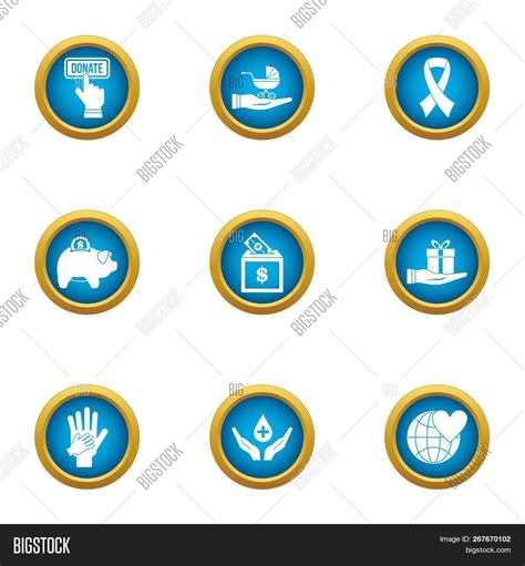 Frugal Icons Set Flat Image And Photo Free Trial Bigstock