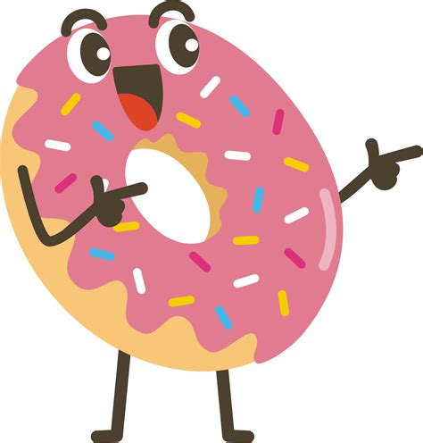 Free Smiling Donut Cartoon Character 19818391 Png With Transparent