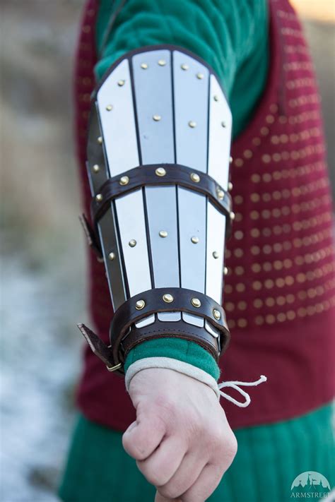 Handmade Splint Combat Bracers Leather Armor Sca Armor Leather