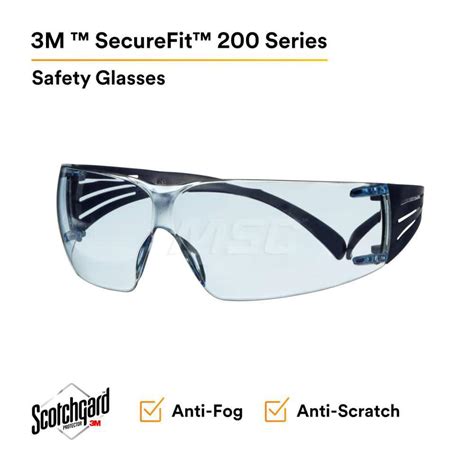 3m light blue lenses frameless safety glasses 12591798 msc industrial supply