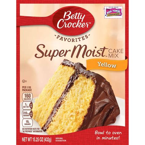 Betty crocker cake mix yellow calories nutrition 20. Betty Crocker Super Moist Yellow Mix - 15.25oz (With images) | Cake mix, Moist cakes, Cake mix ...