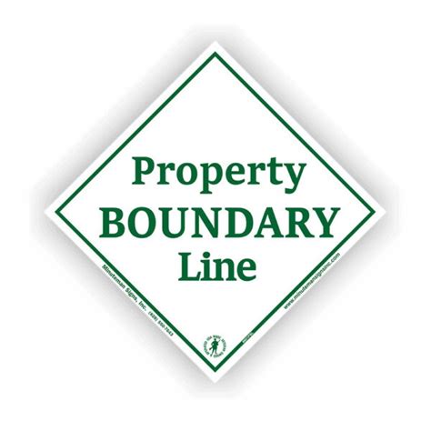Diamond White Aluminum Boundary Marker Posted Sign No Trespassing Signs