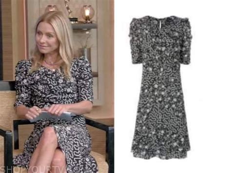 Kelly Ripa Live With Kelly And Ryan Black And White Floral Dress