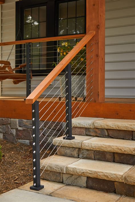 Wood Cable Railing Kits For A Wrap Around Porch Viewrail