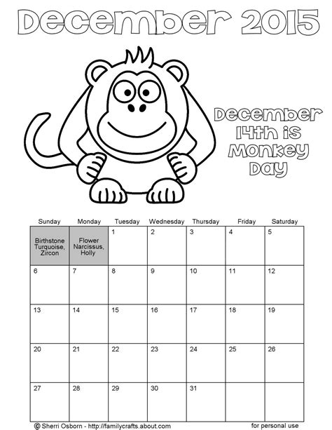 December Calendar Coloring Pages Classic December Planner In