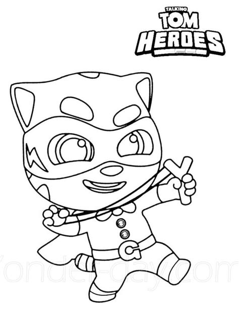 Talking Tom Heroes Coloring Pages Ginger Pirate Xcolorings