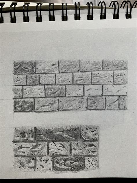 I Am Learning How To Draw Textures Heres Brick Rlearntodraw