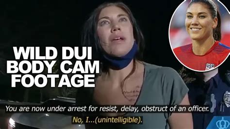 Hope Solos Shocking Police Body Cam Footage Leaked Following Dui Arrest Youtube