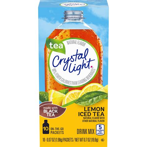 Crystal Light Lemon Iced Tea Naturally Flavored Powdered Drink Mix 120