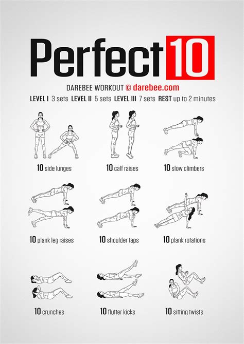 Perfect 10 Workout Begginer Workout Workout Everyday Workout